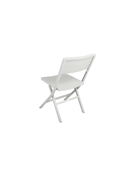 Silla de Comedor Plegable Exterior WILKIE, Aluminio Gris Claro - Brafab