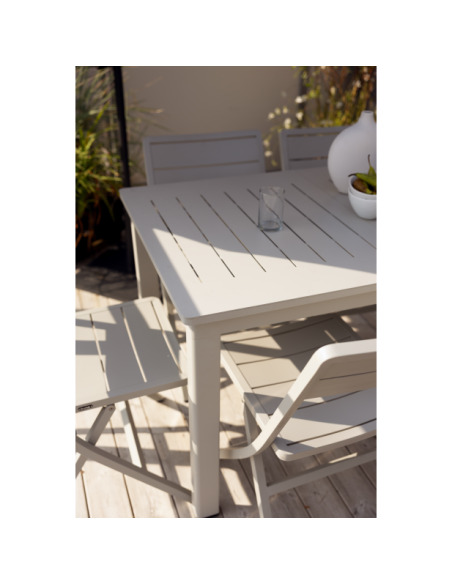 Silla de Comedor Plegable Exterior WILKIE, Aluminio Gris Claro - Brafab