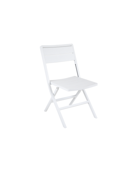 Silla de Comedor Plegable Exterior WILKIE, Aluminio Blanco - Brafab