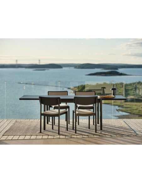 Mesa Exterior B45 250x90 cm de Comedor, Aluminio / Antracita - Brafab