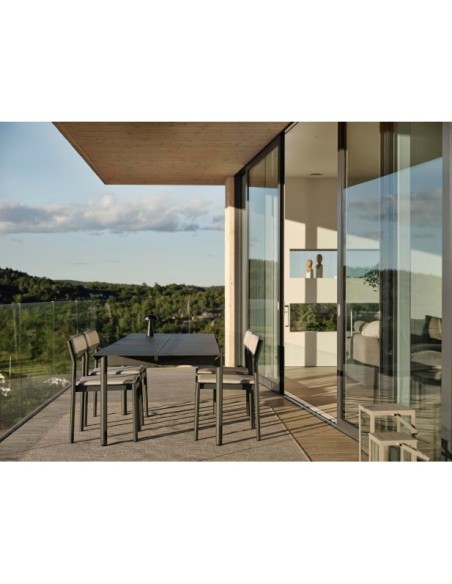 Mesa Exterior B45 250x90 cm de Comedor, Aluminio / Antracita - Brafab