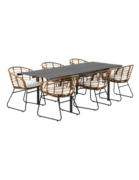 Mesa Exterior B45 250x90 cm de Comedor, Aluminio / Antracita - Brafab