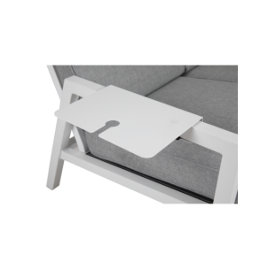 Mesa Bandeja Exterior BELFORT 30x23 cm, Aluminio / Blanco... 2