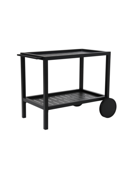 Carrito Exterior BELFORT 82x56 cm, Aluminio / Negro - Brafab