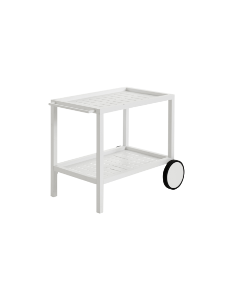 Carrito Exterior BELFORT 82x56 cm, Aluminio / Blanco - Brafab