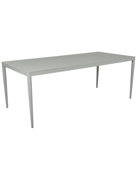 Mesa Exterior BIGBY 195x90 cm de Comedor, Aluminio / Verde Empolvado - Brafab