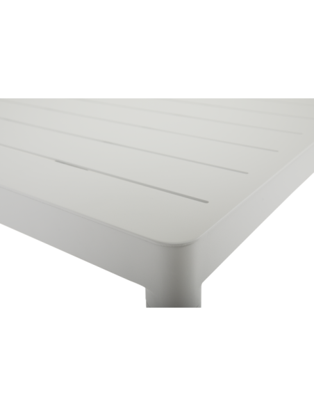 Mesa Exterior BIGBY 195x90 cm de Comedor, Aluminio / Gris Claro - Brafab