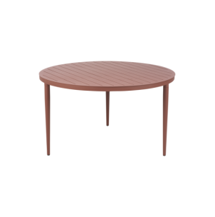 Mesa Exterior BIGBY Ø130 cm de Comedor, Aluminio / Rojo...