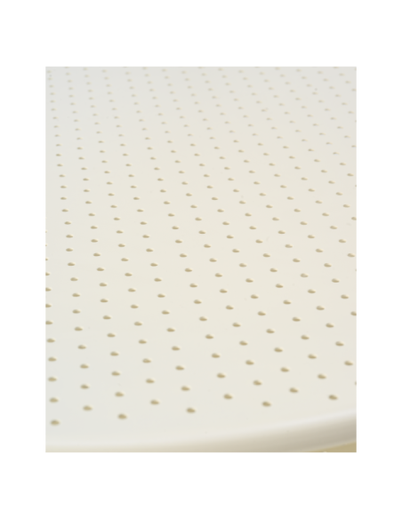 Mesa de Centro Exterior BLIXT Ø85 cm, Aluminio / Blanco Perla - Brafab