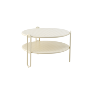 Mesa de Centro Exterior BLIXT Ø65 cm, Aluminio / Blanco...