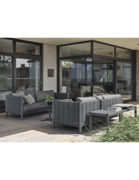 Mesa de Centro Exterior BRAD 150x50 cm, Aluminio / Antracita - Brafab