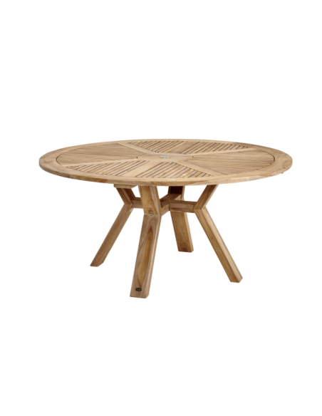 Mesa Exterior CIRCUS Ø150 cm de Comedor, Madera de Teca / Natural - Brafab