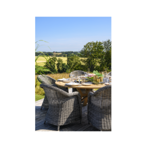 Mesa Exterior CIRCUS Ø180 cm de Comedor, Madera de Teca /... 2