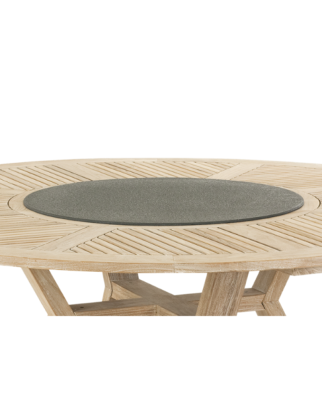 Bandeja Exterior CIRCUS Ø80 cm, Cristal / Negro - Brafab