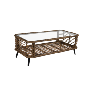 Mesa de Centro Exterior COVELO 122x61 cm, Ratán...