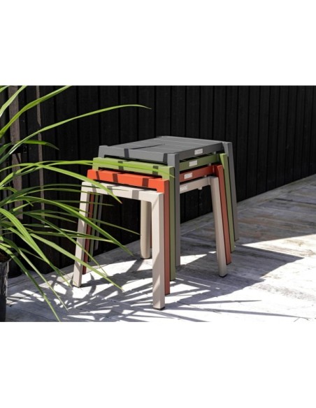 Mesa Auxiliar Exterior DELIA 45x40 cm, Aluminio / Antracita - Brafab