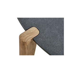 Mesa de Centro Exterior DOMINO Ø90 cm, Madera de Teca,... 2