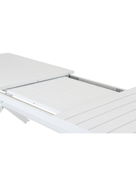 Mesa Extensible Exterior HILLMOND 240/310x100 cm de Comedor, Aluminio Blanco - Brafab