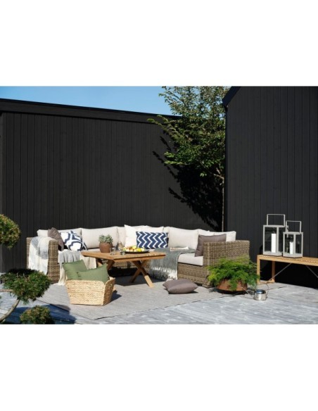 Mesa de Centro Exterior JULITA 90x90 cm, Madera de Teca / Natural - Brafab