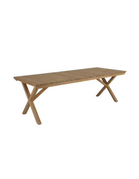 Mesa Exterior JULITA 220x90 cm de Comedor, Madera de Teca / Natural - Brafab