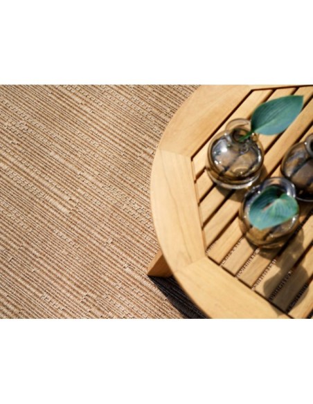 Mesa de Centro Exterior KASTOS Ø90 cm, Madera de Teca / Natural - Brafab