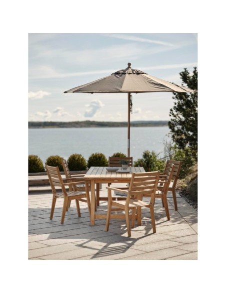 Mesa Exterior KEROS 220x100 cm de Comedor, Madera de Teca / Natural - Brafab