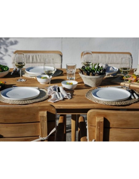 Mesa Exterior LILJA 240x100 cm de Comedor, Madera de Teca / Natural - Brafab