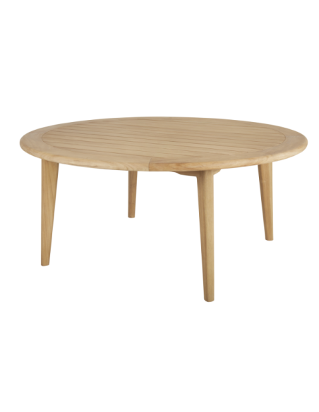 Mesa Exterior LILJA Ø165 cm de Comedor, Madera de Teca / Natural - Brafab