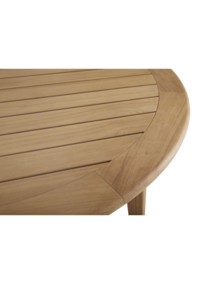 Mesa Exterior LILJA Ø165 cm de Comedor, Madera de Teca / Natural - Brafab