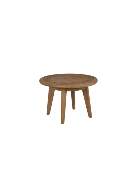 Mesa Auxiliar Exterior LILJA Ø50 cm, Madera de Teca / Natural - Brafab