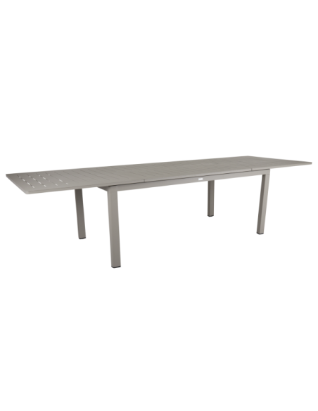 Mesa Extensible Exterior LOMMA 194/312x100 cm de Comedor, Aluminio Caqui - Brafab