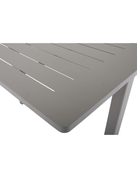 Mesa Extensible Exterior LOMMA 194/312x100 cm de Comedor, Aluminio Caqui - Brafab