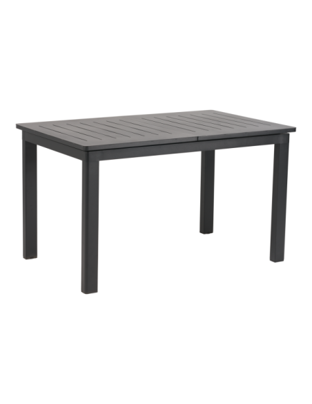 Mesa Extensible Exterior LOMMA SMALL 132/192x80 cm de Comedor, Aluminio Negro - Brafab