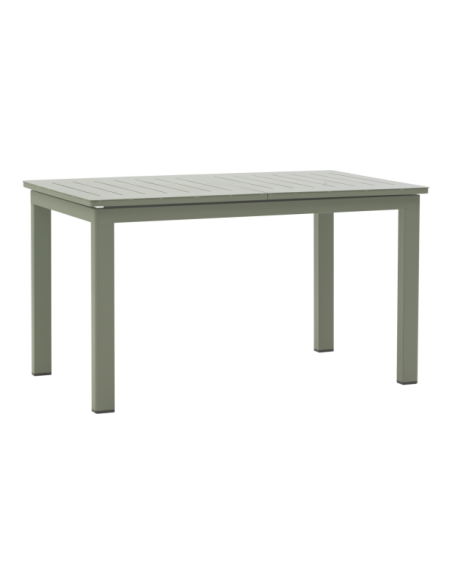 Mesa Extensible Exterior LOMMA SMALL 132/192x80 cm de Comedor, Aluminio Verde  - Brafab