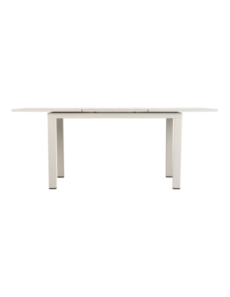 Mesa Extensible Exterior LOMMA SMALL 132/192x80 cm de Comedor, Aluminio Gris Claro - Brafab
