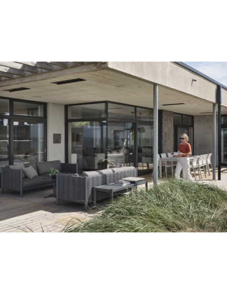 Mesa Extensible Exterior LOMMA XL 260/380x100 cm de Comedor, Aluminio Gris Claro - Brafab