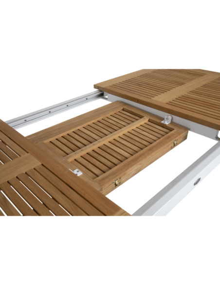 Mesa Extensible Exterior LYON 194/252x92 cm de Comedor, Aluminio, FSC / Caqui / Natural - Brafab