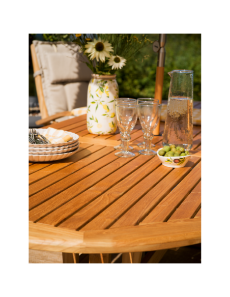Mesa Extensible Exterior MELBOURNE 190/240x100 cm de Comedor, Madera de Teca Natural - Brafab