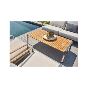 Mesa de Centro Exterior NAOS 140x75 cm, Acero Inox,... 2