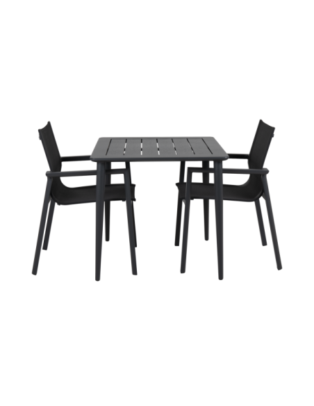 Mesa Exterior NIMES 78x78 cm de Comedor, Aluminio / Antracita - Brafab