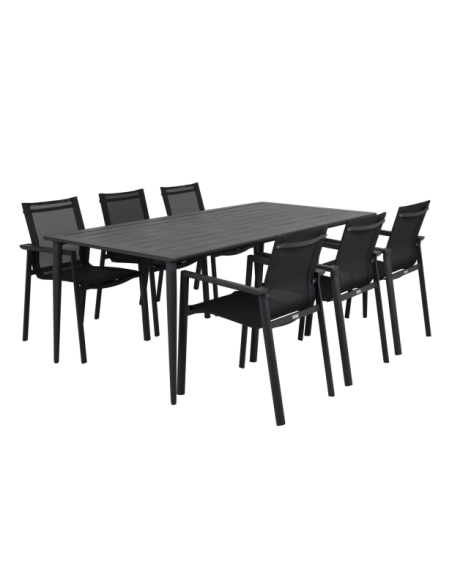 Mesa Exterior NIMES 200x97 cm de Comedor, Aluminio / Antracita - Brafab