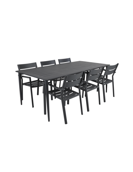 Mesa Exterior NIMES 200x97 cm de Comedor, Aluminio / Antracita - Brafab