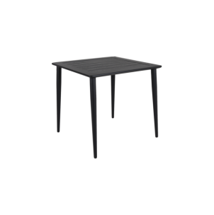 Mesa Exterior NIMES 78x78 cm de Comedor, Aluminio / Negro...