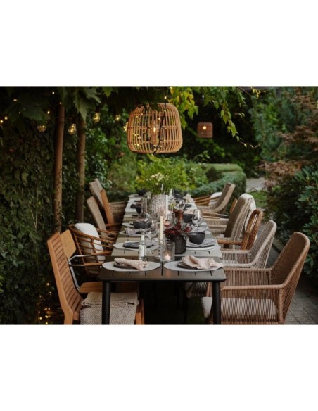 Mesa Exterior NIMES 78x78 cm de Comedor, Aluminio / Negro - Brafab