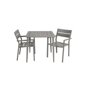 Mesa Exterior NIMES 78x78 cm de Comedor, Aluminio / Caqui... 2