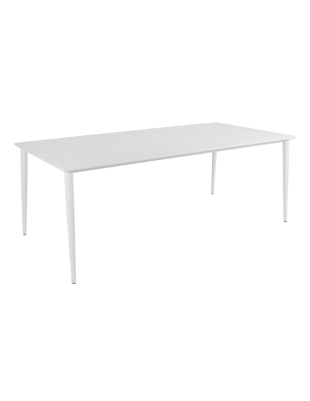 Mesa Exterior NIMES 200x97 cm de Comedor, Aluminio / Blanco - Brafab