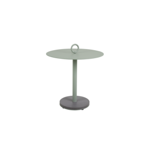 Mesa Auxiliar Exterior NIOBE Ø50 cm, Aluminio, Piedra...