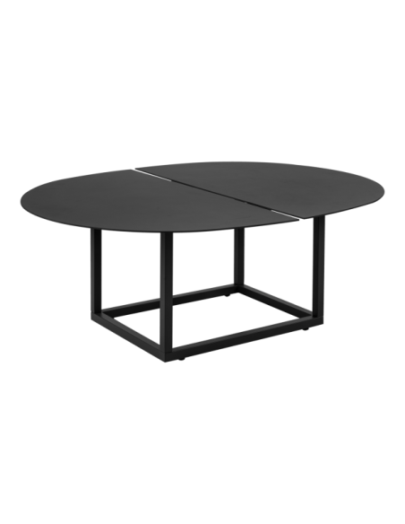 Mesa de Centro Exterior OLIVE 80x110 cm, Aluminio / Negro - Brafab