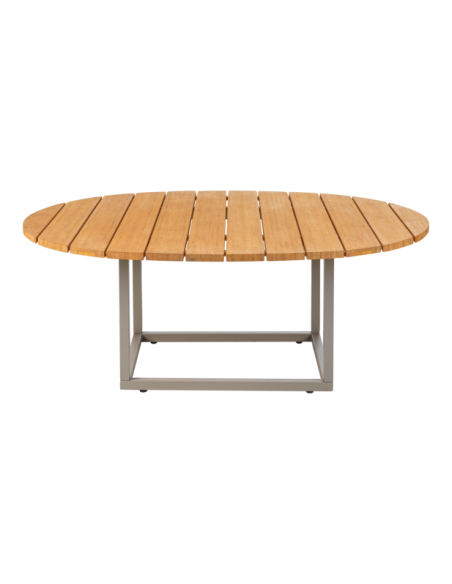 Mesa de Centro Exterior OLIVE 80x110 cm, Aluminio, Madera de Bambú / Caqui / Natural - Brafab