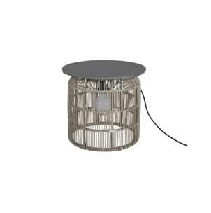 Mesa Auxiliar Exterior PAMIR Ø50 cm, Ratán sintético,...